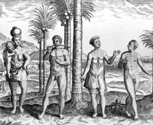 Caffre People, illustration from 'India Orientalis', published 1598 (engraving) | Obraz na stenu