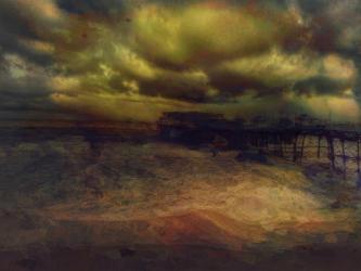 A storm at night, Cromer Pier, Norfolk | Obraz na stenu