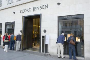 Exterior of Georg Jensen silver shop on Stroget, Copenhagen, Denmark (photo) | Obraz na stenu