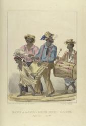 Band of the Jaw-Bone John-Canoe, illustration from 'Sketches of Character...', 1837 (colour litho) | Obraz na stenu