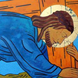 Jesus falls under the cross | Obraz na stenu