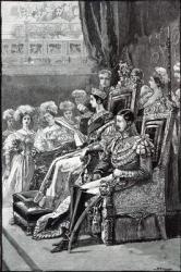 The Queen Opening Parliament in 1846 (engraving) | Obraz na stenu