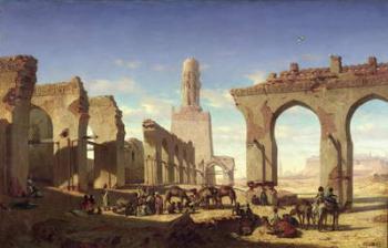 Ruins of the Mosque of the Caliph El Haken, Cairo, c.1840 (oil on canvas) | Obraz na stenu