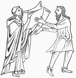The Legend of St. Patrick's Horn, from 'A Short History of the English People' by J. R. Green, published 1893 (litho) | Obraz na stenu