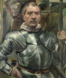 Self portrait in armour, 1914 (oil on canvas) | Obraz na stenu