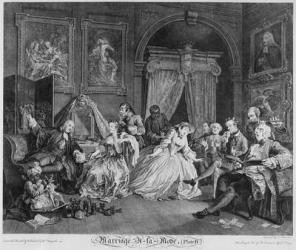 Marriage a la Mode, Plate IV, The Toilette, 1745 (engraving) | Obraz na stenu