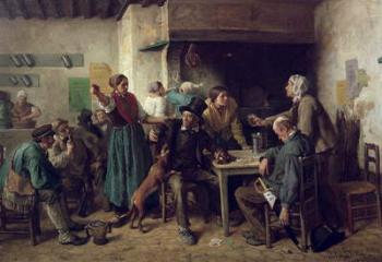 Wine Shop Monday, 1858 (oil on canvas) | Obraz na stenu
