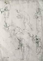 Six Figures, Study for an Epiphany (pen and ink on paper) | Obraz na stenu