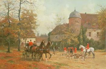 Arriving for the Hunt, 19th century | Obraz na stenu