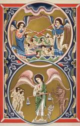 The Resurrection of the Dead and the Weighing of Souls in the Balance at the Last Judgement, from 'Science and Literature in the Middle Ages' by Paul Lacroix (1806-84) published London 1878 (colour litho) | Obraz na stenu