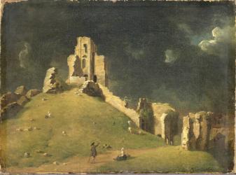 Corfe Castle, Dorset, 1764 (oil on canvas) | Obraz na stenu