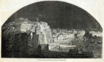 Burford's New Panorama of Naples by Moonlight, from 'The Illustrated London News', 11th January 1845 (engraving) | Obraz na stenu