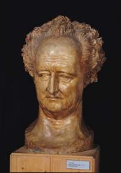 Bust of Johann Wolfgang von Goethe (1749-1832), 1831 (plaster) | Obraz na stenu