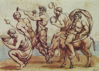 Bacchanal (pen & ink and brown wash on paper) | Obraz na stenu