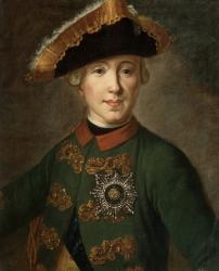 Portrait of Tsar Peter III (1728-62) (oil on canvas) | Obraz na stenu