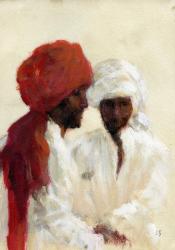 Two Imams (acrylic on paper) | Obraz na stenu