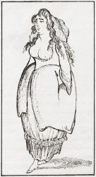 An 18th century London streetwalker. From Illustrierte Sittengeschichte vom Mittelalter bis zur Gegenwart by Eduard Fuchs, published 1912. | Obraz na stenu