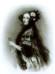 Augusta Ada Byron (1815-52) Countess of Lovelace (engraving) (b/w photo) | Obraz na stenu