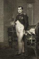 Napoleon I in his study, engraved by Jean Nicholas Laugier (litho) | Obraz na stenu