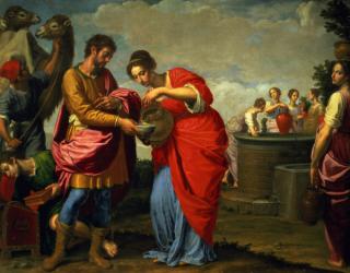 Rebecca and Eliezer at the Well, c.1626-27 | Obraz na stenu