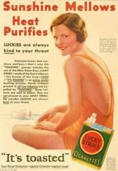 A 1930's advertisement for Lucky Strike cigarettes. From The Literary Digest published 1931. | Obraz na stenu