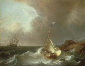 Galleon in Stormy Seas | Obraz na stenu