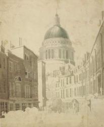 St. Paul's Cathedral, from St. Martin's-le-Grand, London, c.1795 (grey wash, w/c and pencil on paper) | Obraz na stenu