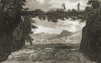 Subterranean disappearance of the Rhone near Geneva (litho) | Obraz na stenu