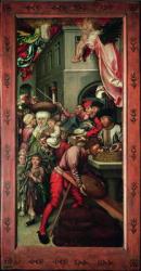 Bugnon Altarpiece: right hand panel depicting charity, c.1507 (oil on panel) | Obraz na stenu