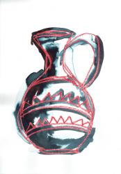 Vessel V, 2016, (oil pastel & fabric dye on paper) | Obraz na stenu
