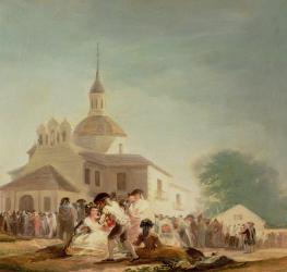 The Hermitage of San Isidro, Madrid, 1788 (oil on canvas) | Obraz na stenu