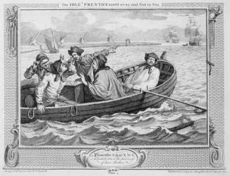 The Idle 'Prentice Turned Away and Sent to Sea, plate V of 'Industry and Idleness', 1747 (engraving) | Obraz na stenu