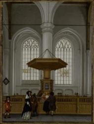Interior of the Laurenskerk at Rotterdam, 1662 (oil on canvas) | Obraz na stenu