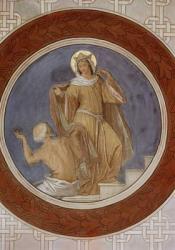 St. Elisabeth giving her Coat to a Beggar, c.1855 (fresco) | Obraz na stenu