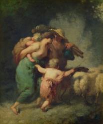 The Return of the Flock (oil on canvas) | Obraz na stenu