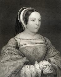 Portrait of Margaret Tudor (1489-1541) Queen of Scotland, from 'Lodge's British Portraits', 1823 (engraving) | Obraz na stenu