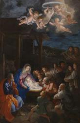 The Nativity at Night, 1640 (oil on canvas) | Obraz na stenu