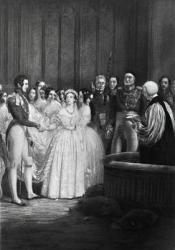 The wedding ceremony of Queen Victoria and Prince Albert on 10th February 1840 (litho) | Obraz na stenu