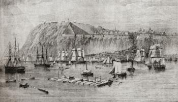 Quebec, Canada in 1860. From Edward VII His Life and Times, published 1910. | Obraz na stenu