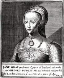 Jane Gray, engraved by William Marshall, 1648 (engraving) | Obraz na stenu