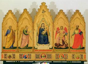 Polyptych of the Virgin and Child flanked by Saints, 1333-34 (tempera on panel) | Obraz na stenu