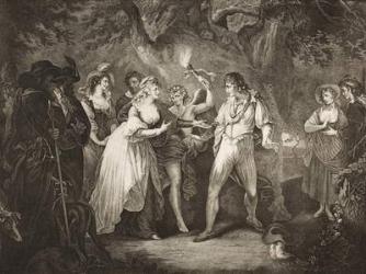 The Forest, Act V, Scene IV, from 'As You Like It', from The Boydell Shakespeare Gallery, published late 19th century (litho) | Obraz na stenu