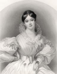 Letitia Elizabeth Landon, engraved by J. Thompson, from 'The National Portrait Gallery, Volume IV', published c.1820 (litho) | Obraz na stenu