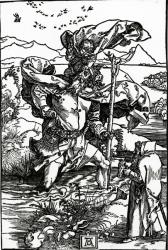 St. Christopher with the flight of birds, c.1503-4 (woodcut) | Obraz na stenu