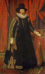 Sir Francis Bacon (1561-1626) Viscount of St. Albans (oil on canvas) | Obraz na stenu