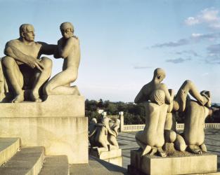 Detail of a group of sculptures (granite) | Obraz na stenu