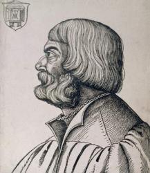 Profile portrait of Albrecht Durer (1471-1528), 1527 (woodcut) | Obraz na stenu