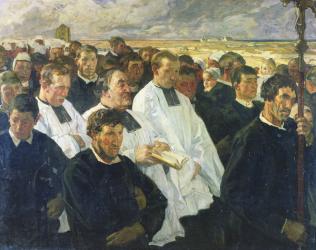 Procession to Penmarch, 1900 (oil on canvas) | Obraz na stenu