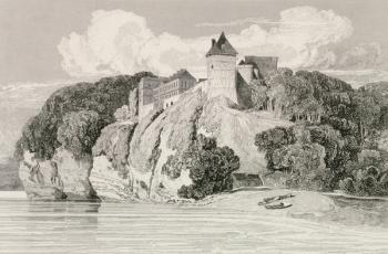 Castle at Tancarville, published 1st October 1821 (etching) | Obraz na stenu