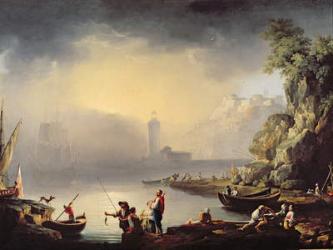 Harbour Scene (oil on canvas) | Obraz na stenu